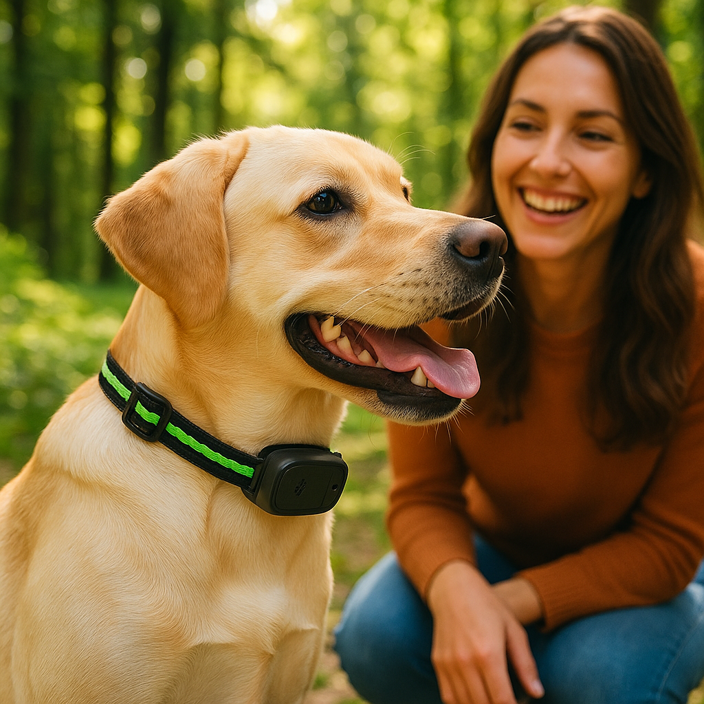 Collier antifugue chien Eclat vert foret