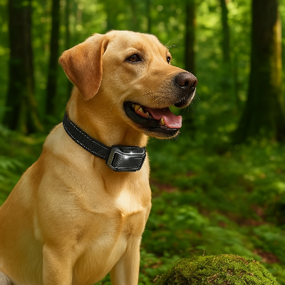 Collier de dressage pour chien naturel foret manette