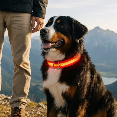 Colliers lumineux pour chiens fluorescents bourvier bernois