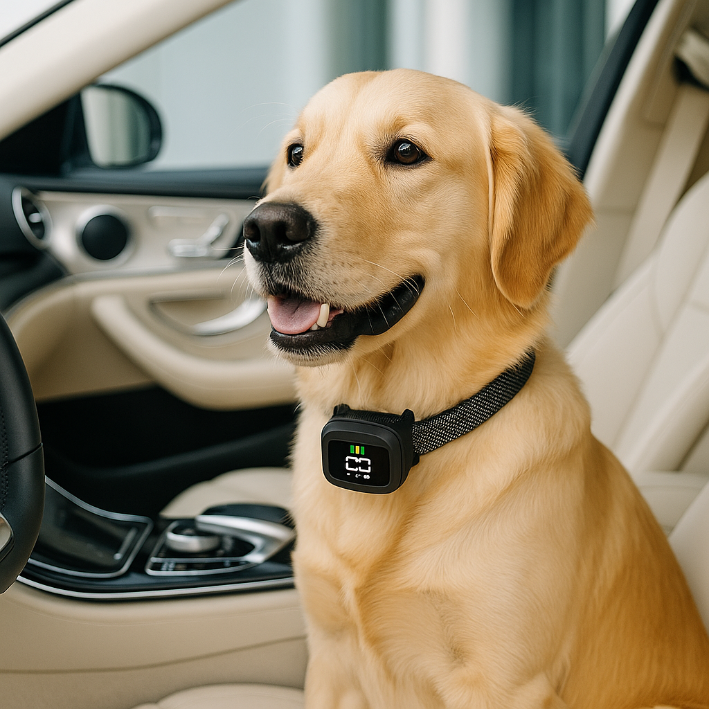 collier antifugue chien guerrier voiture