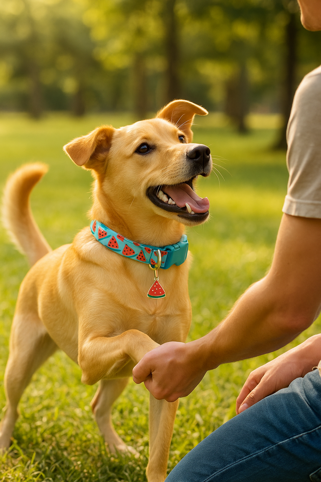 collier chien avantage bleu maitre