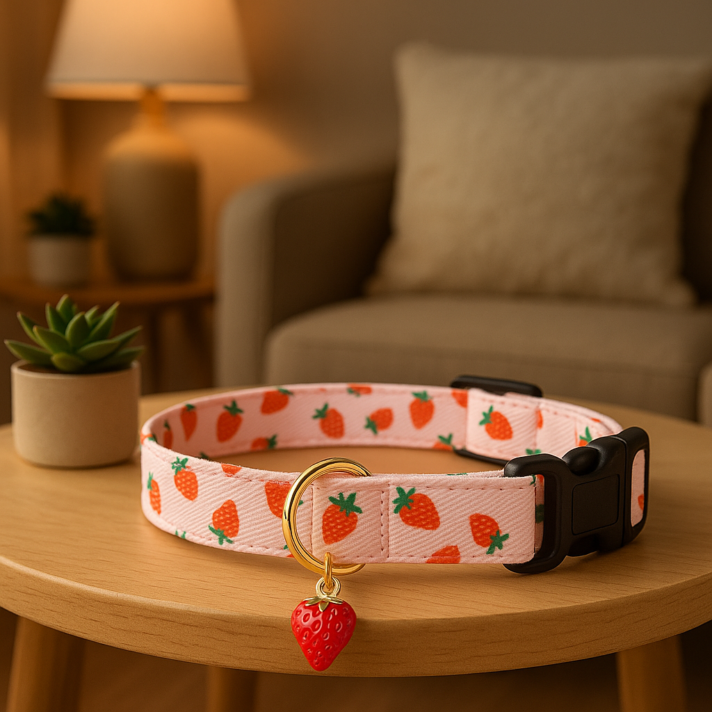 collier chien avantage rose table salon