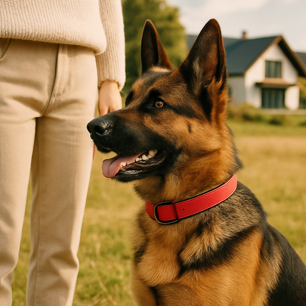 collier chien rouge apaisant maison