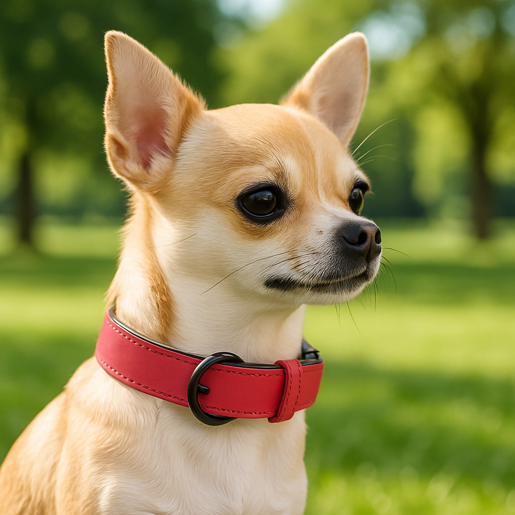 collier chien rouge apaisant parc
