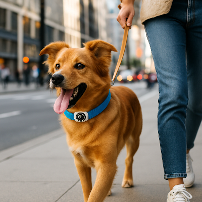 collier lumineux chien clairenet maitre centre ville