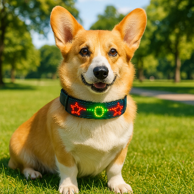 collier lumineux chien led blanche animations