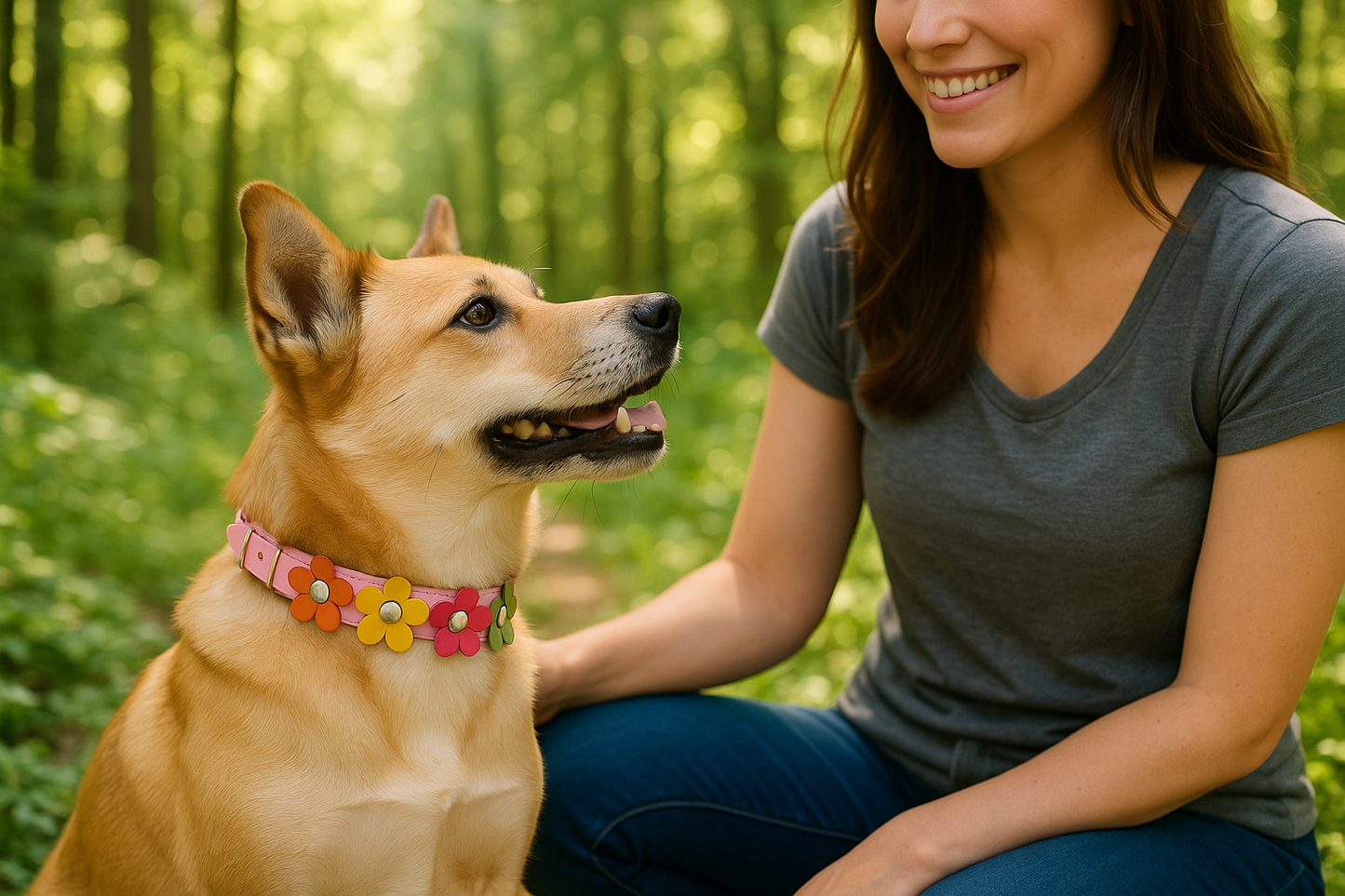 collier pour chien coudans maitre rose foret