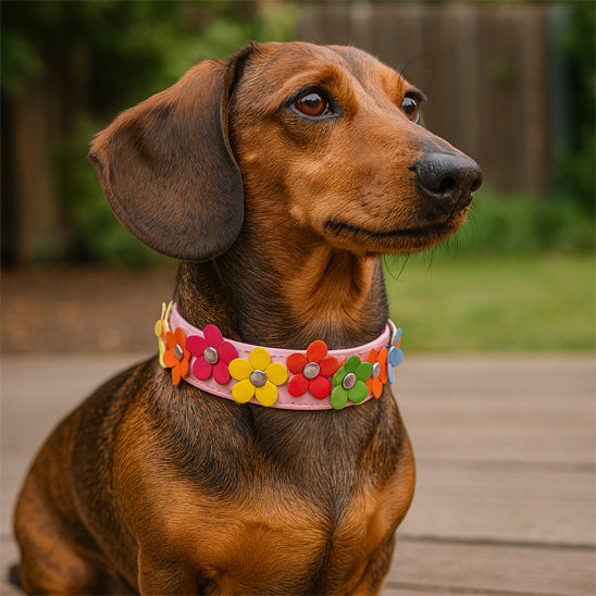 collier pour chien rose coudans