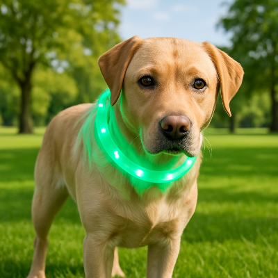 collier pour chien vert