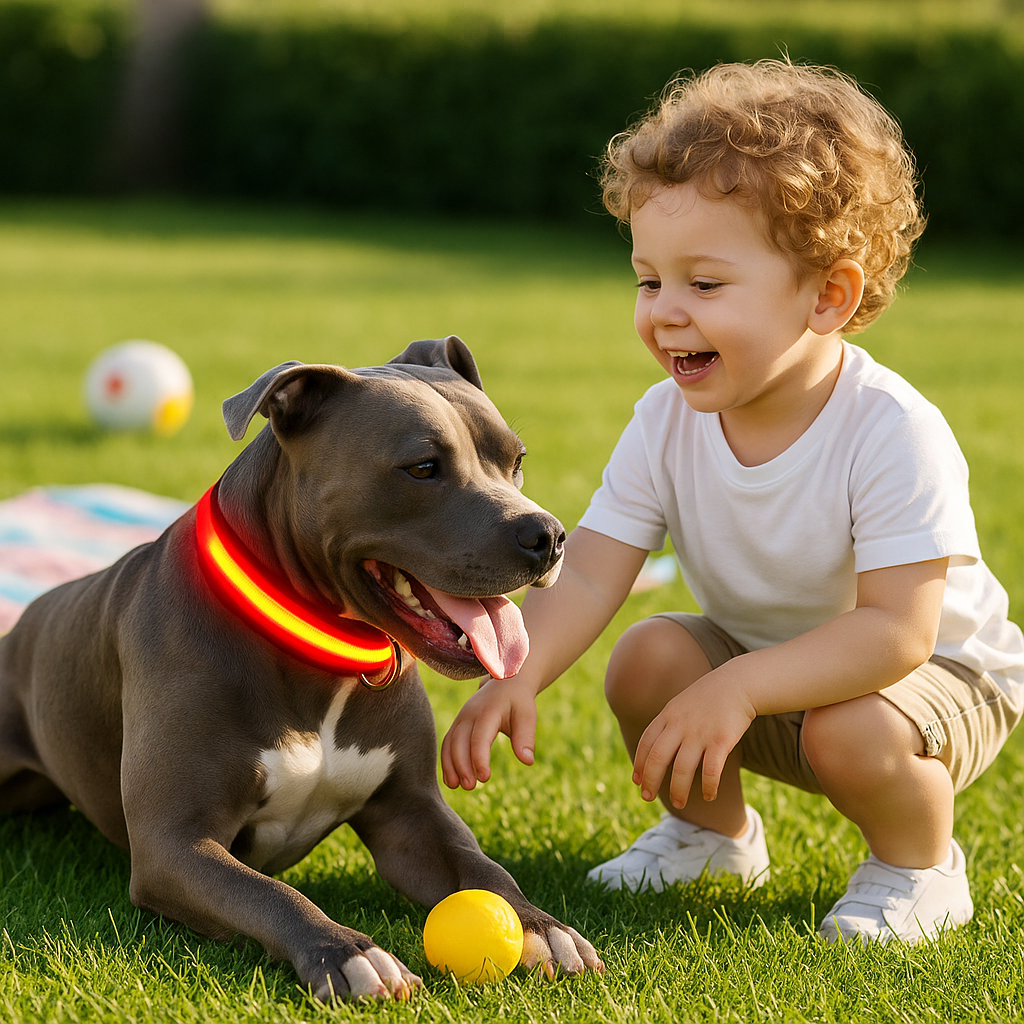 colliers lumineux pour chiens fluorescents bal