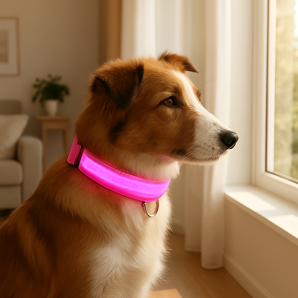 colliers lumineux pour chiens fluorescents
