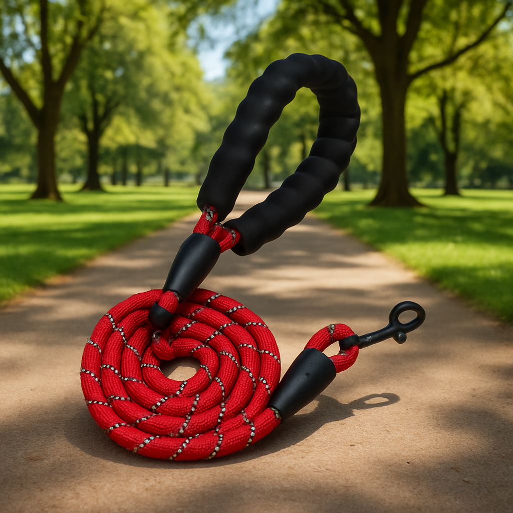 laisse pour chien amure rouge eduic arbres