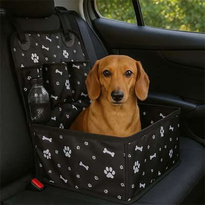 Siege auto chien noir durable chien assis
