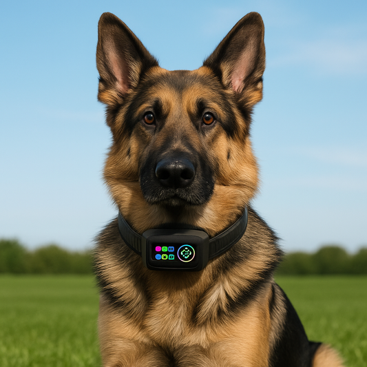 Collier anti aboiement pour chien nature disposition