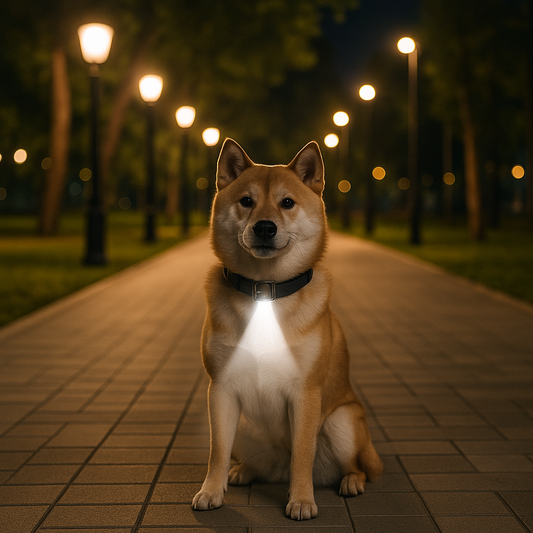 Collier de dressage pour chien naturel rue lumiere