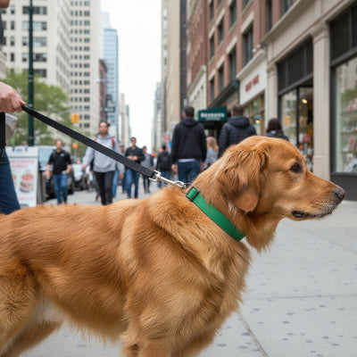 Collier pour chien militaire tactical Pro vert balade au centre ville maitre
