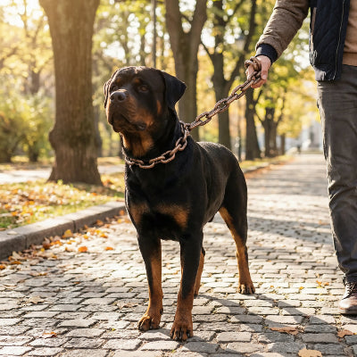 Laisse chien solide Robuste et Confortable bronze