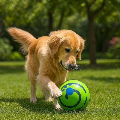 Balle pour Chien au parc joue avec sa balle