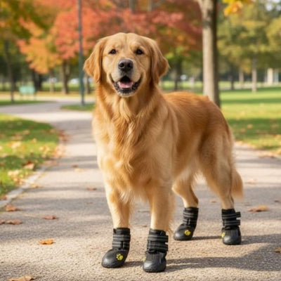 Chaussure pour Chien tres confortable au parc en automne