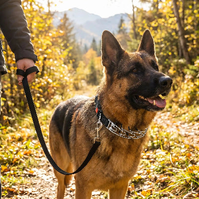 collier a pointe pour chien dressage doux se promene maître 