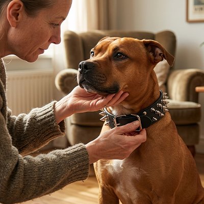 Collier a pointe premium ajustable maître ajuster collier au cou de son chien
