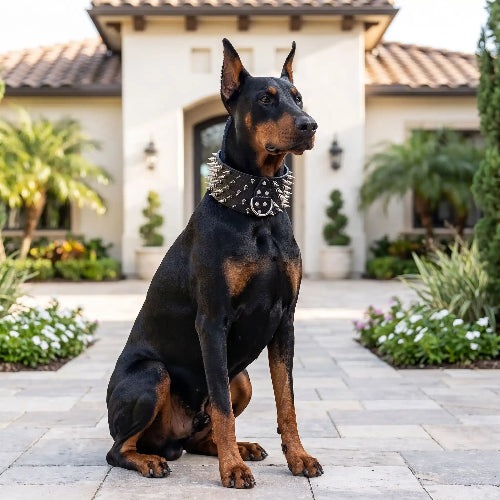 collier a pointes pour chien élégant maison