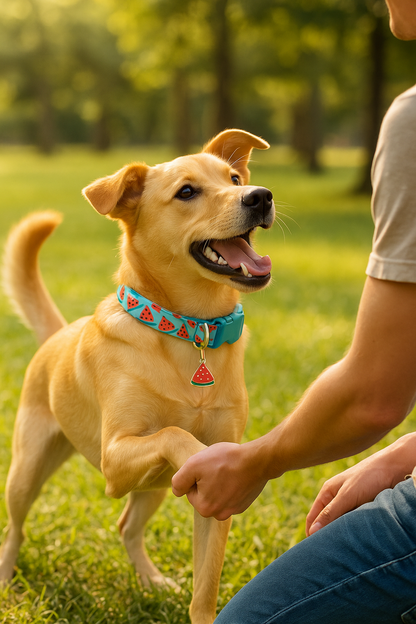 collier chien avantage bleu maitre