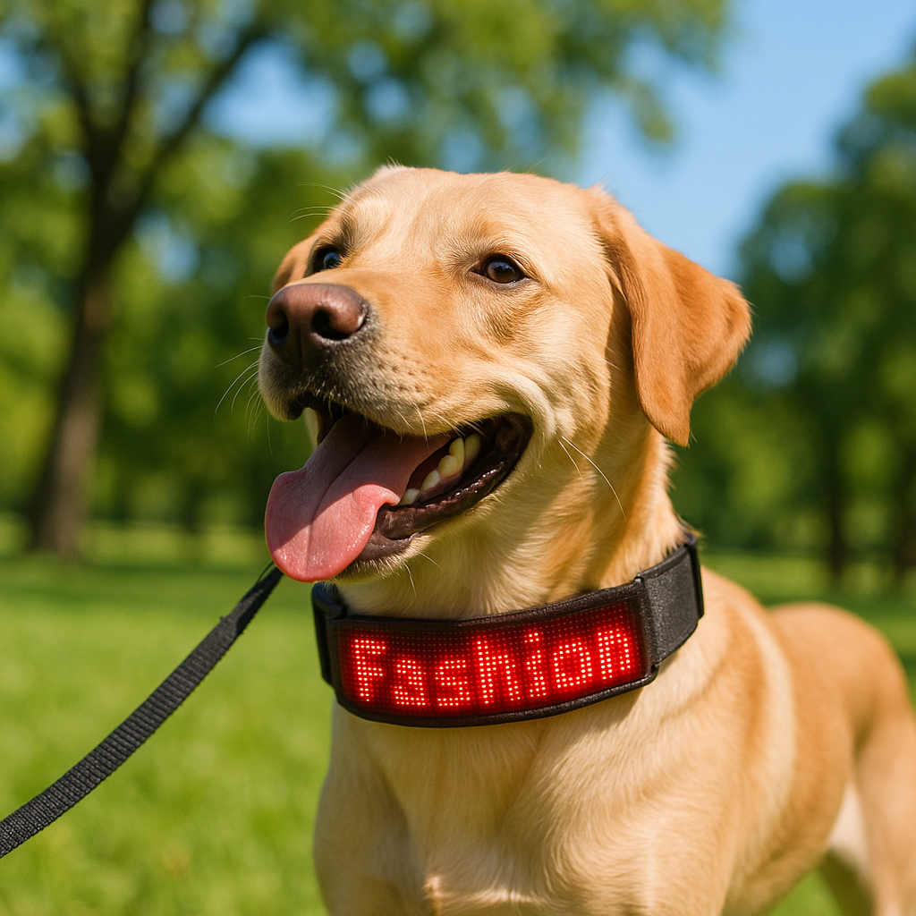 collier chien lumineux rouge animation