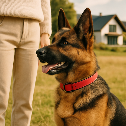 collier chien rouge apaisant maison