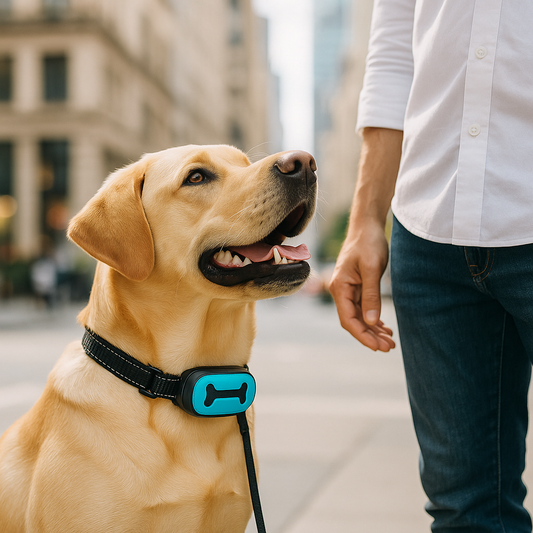 collier de dressage pour chien bleu harmoneux