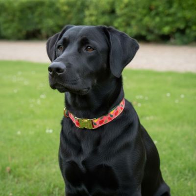 collier fluorescent chien assis dans une court FH CAIJIAO