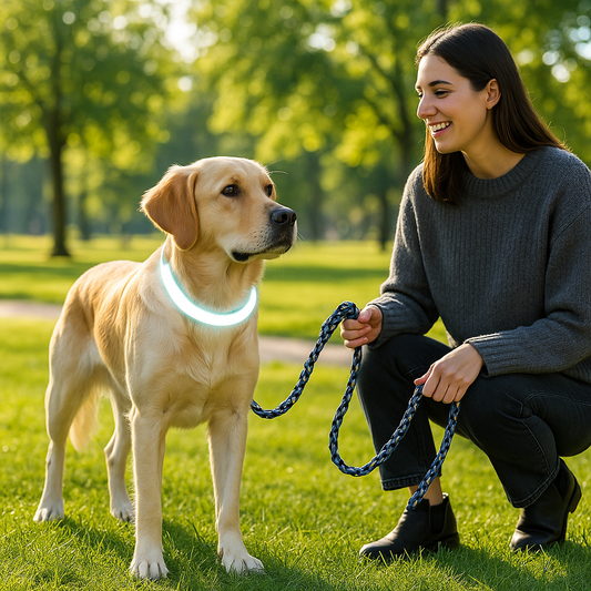 collier lumineux pour chien multi