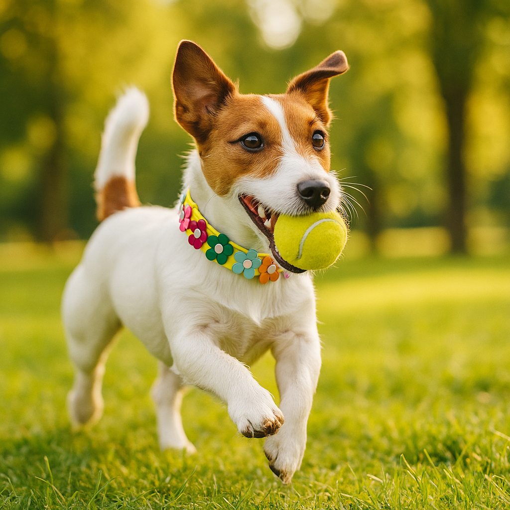 collier pour chien coudans jaune balle parc
