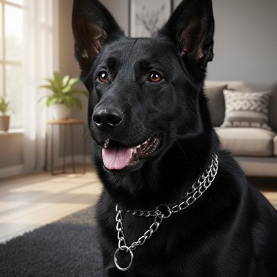 Collier pour chien militaire durElégance chien assis au salon