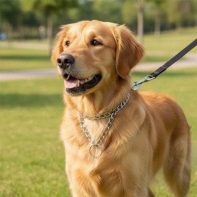 Collier pour chien militaire durElégance chien sur une pelouse