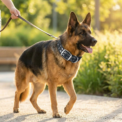 collier pour chien militaire ultra renforcée noir