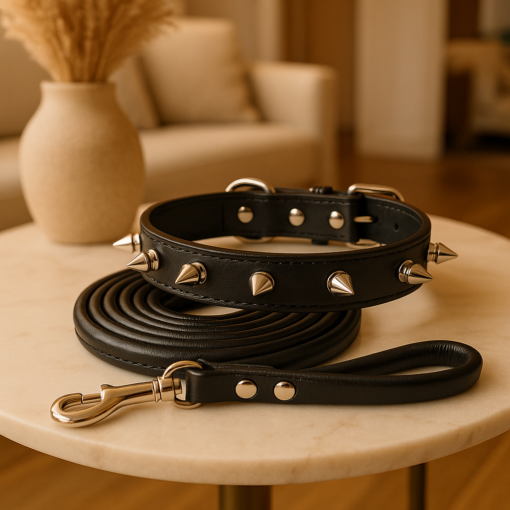 collier pour chien noir globalite laisse collier table