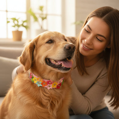 collier pour chien rose salon maitre
