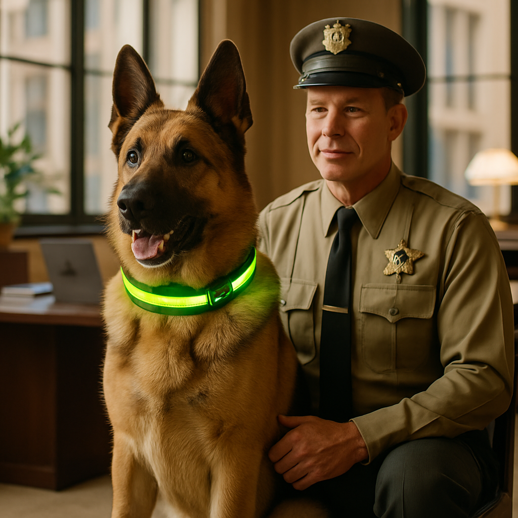 colliers lumineux pour chiens garde sergent