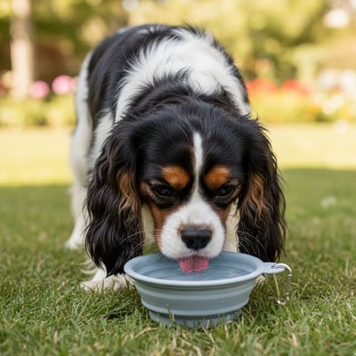 Gamelle pour Chien Sécurisée bleu