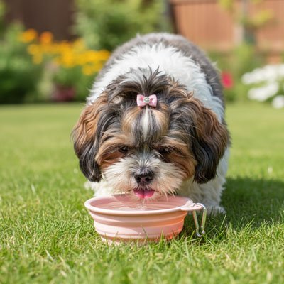 Gamelle pour Chien Sécurisée rose
