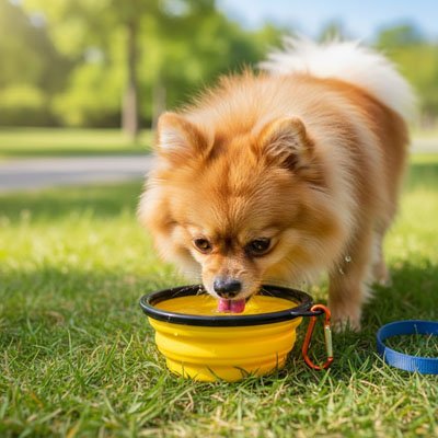 Gamelle pour chien stable jaune 