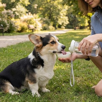 Gourde pour Chien au parc 