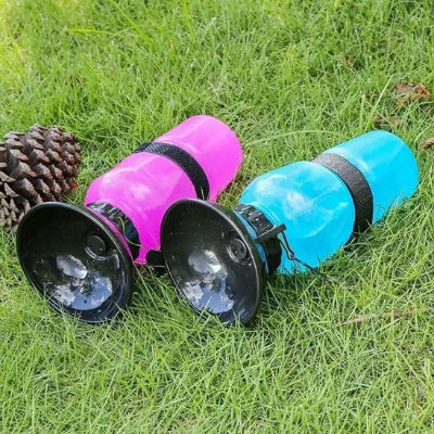 Gourde pour chien​  portable et pratique bleu rose