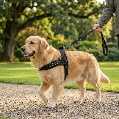 harnais chien randonnee confort et securite pour balades noir au parc maitre