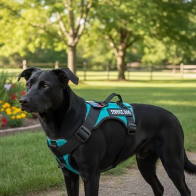 Harnais chien randonnee promenade sécurisante chien au parc