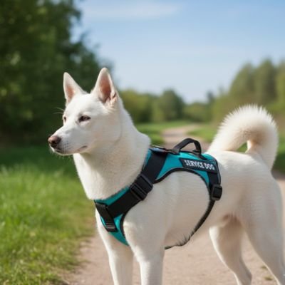 Harnais chien randonnee  promenade sécurisante vert