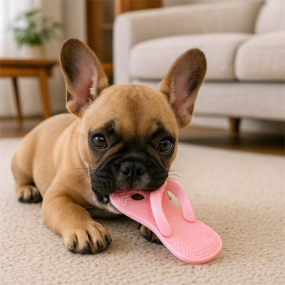 Jouet chien dans la bouche chien