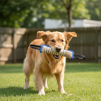 Jouet indestructible pour Chien dans la bouche d’un chien
