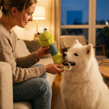 Jouet pour chien​ grenouille maître 